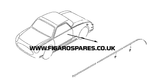 Nissan Figaro Upper Chrome Strip Clip Door/Rear 1/4 (Body Side)
