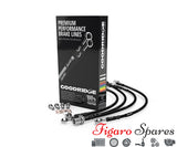 Figaro Braided Stainless Steel Brake Line Set of 4 Front & Back
