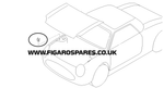 Nissan Figaro Bonnet Stay Clip