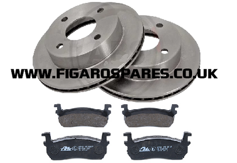 Figaro PAIR FRONT BRAKE DISCS + SET OF PADS