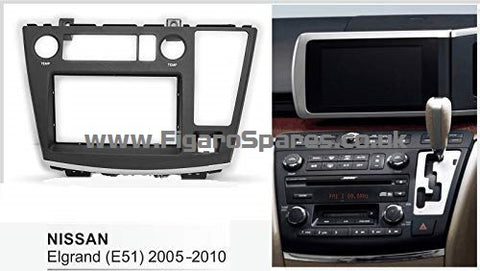 Double Din Car Radio Facia For Nissan Elgrand (E51) 2005-2010